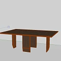 Modern Minimalist Coffee Table with Sleek Rectangular Top and Sturdy Metal Legs 3d model