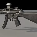 Detailed Classic Rifle With Mounted Scope And Metal Body Design