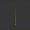 Elongated Decorative Twisted Spiral Object With Vibrant Orange Green Brown Hues