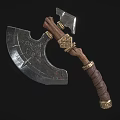 Tomahawk Game Axe Ares Axe Mountain Axe Pangu Axe Cold Weapon Low Face Number Low Model Simple Model Video Level Super Realistic 3d model