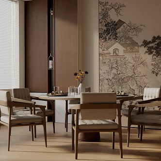 Modern table combination 3d model
