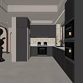 Elegant Modern Kitchen Interior With Green Cabinets Marble Island And Gold Accents