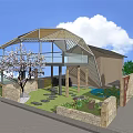 Modern Wooden Pergola Design With Roof Staircase Deck And Outdoor Greenery