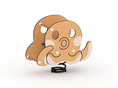 Modern rocking horse octopus rocking music 3d model