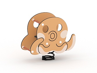 Modern rocking horse octopus rocking music 3d model