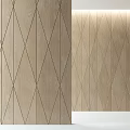 Wooden Wall Components With Geometric Diamond Patterns And Natural Texture Design 3d model