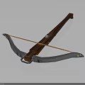 Traditional Wooden Bow With Metal Accents And Decorative String Design Detail