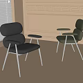 Modern Black and Green Dining Chairs with Metal Legs Contemporary Interior Design