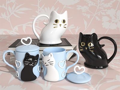 Modern Cup Cat Cup 3d model