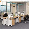 Modern public office area Simple public office area 3d model