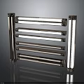 Modern Metal Furniture With Horizontal Bars And Side LED Lighting For Indoor Use