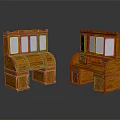 Two Classic Wooden Dressers With Mirrors And Drawers For Bedroom Decor