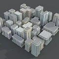 Modern Office Buildings With Various Architectural Designs And Urban High Rise Structures