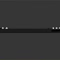 Black Multi Plug Power Strip With White Sockets And Control Buttons
