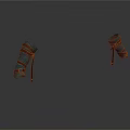 Medieval Weapon Leather Arm Guards With Brown Straps And Lacing Details