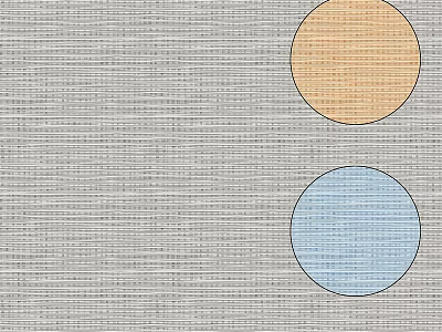 Two Circular Components On Gray Woven Texture Background With Orange And Blue 3d model