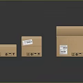 Box Carton Container 3d model