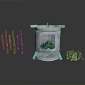 Aromatic Wax Warmer With Silver Base And Decorative Scented Sticks For Home Fragrance