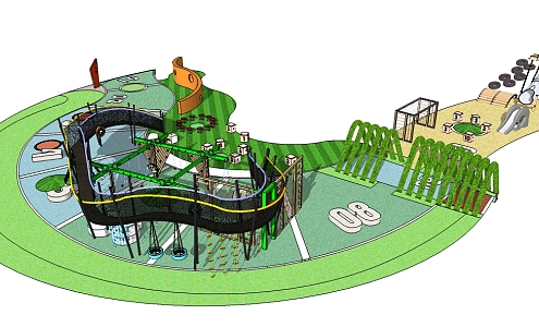 Modern Amusement Equipment 3d model