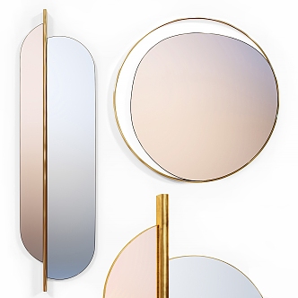 Modern makeup mirror decorative mirror 3d model