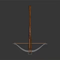 Traditional Wooden Bow With Metal Accents And Decorative String Design Detail