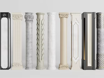 Modern Columns Marble Decorative Columns 3d model