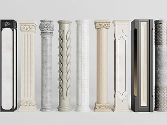 Modern Columns Marble Decorative Columns 3d model