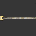 Gold Diamond Studded Bracelet With Simple Elegant Design And Shiny Metallic Finish
