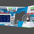 Exhibition Booth For ZONE Brand With Modern Display Screen Reception Area Staff And Product