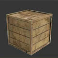 Rustic Wooden Storage Box Furniture With Natural Texture And Solid Cube Shape