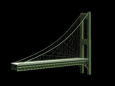 modern suspension bridge 3d model modern suspension bridge 3d model
