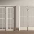 Sliding Doors With Grid Panels And Arched Top Design For Modern Interior Spaces