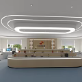 SF Express Service Hall Interior With Reception Counter Display Shelves And Modern Lighting