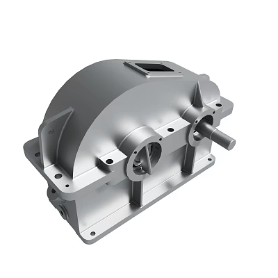 Precision Machined Aluminum Alloy Gearbox Housing Industrial Machinery Part 3d model