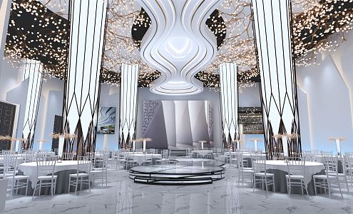 Modern Wedding Scene Wedding Auditorium 3d model