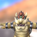 Bowser Game Character With Yellow Skin Horns And Metal Arm Armor Design