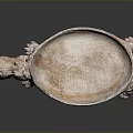 Elegant Ceramic Hippo Shaped Tray as Practical Household Accessory with Footed Base and Natural Texture