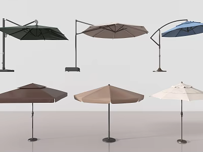 Outdoor Umbrella Style Sunshade Canopies With Various Colors For Garden Patio 3d model