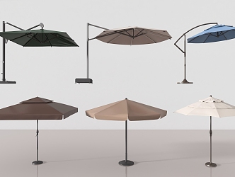 Modern Outdoor Parasol Sun Umbrella Folding Beach Umbrella Outdoor Parasol Awning Outdoor Awning Cantilever Outdoor Courtyard Umbrella Leisure Parasol 3d model