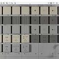 Modern switch simple switch socket combination 3d model