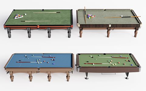 American billiard table billiard table entertainment facilities 3d model