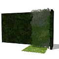 Modern Kitchen Cabinets With Green Plant Wall Decoration And Sleek Design