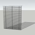 Modern Curtain Blinds With Vertical Black Slats And Light Shadow Effect