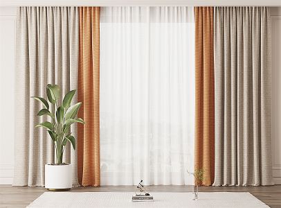 Modern Curtains 3d model