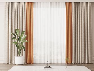 Modern Curtains 3d model