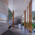 Modern Garden Landscape Design With Trees Green Lawn And Water Features