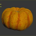 Fresh Round Orange Pumpkin With Red Stripes For Home Decor And Kitchen Use