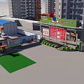 Construction Site With High Rise Buildings And Tower Cranes Under Urban Development