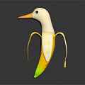 Creative Modern Decorative Ornament Set With Duck Shape Banana Peel Design