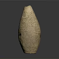 Ancient Decorative Pottery Vessel With Intricate Carved Patterns And Perforated Design